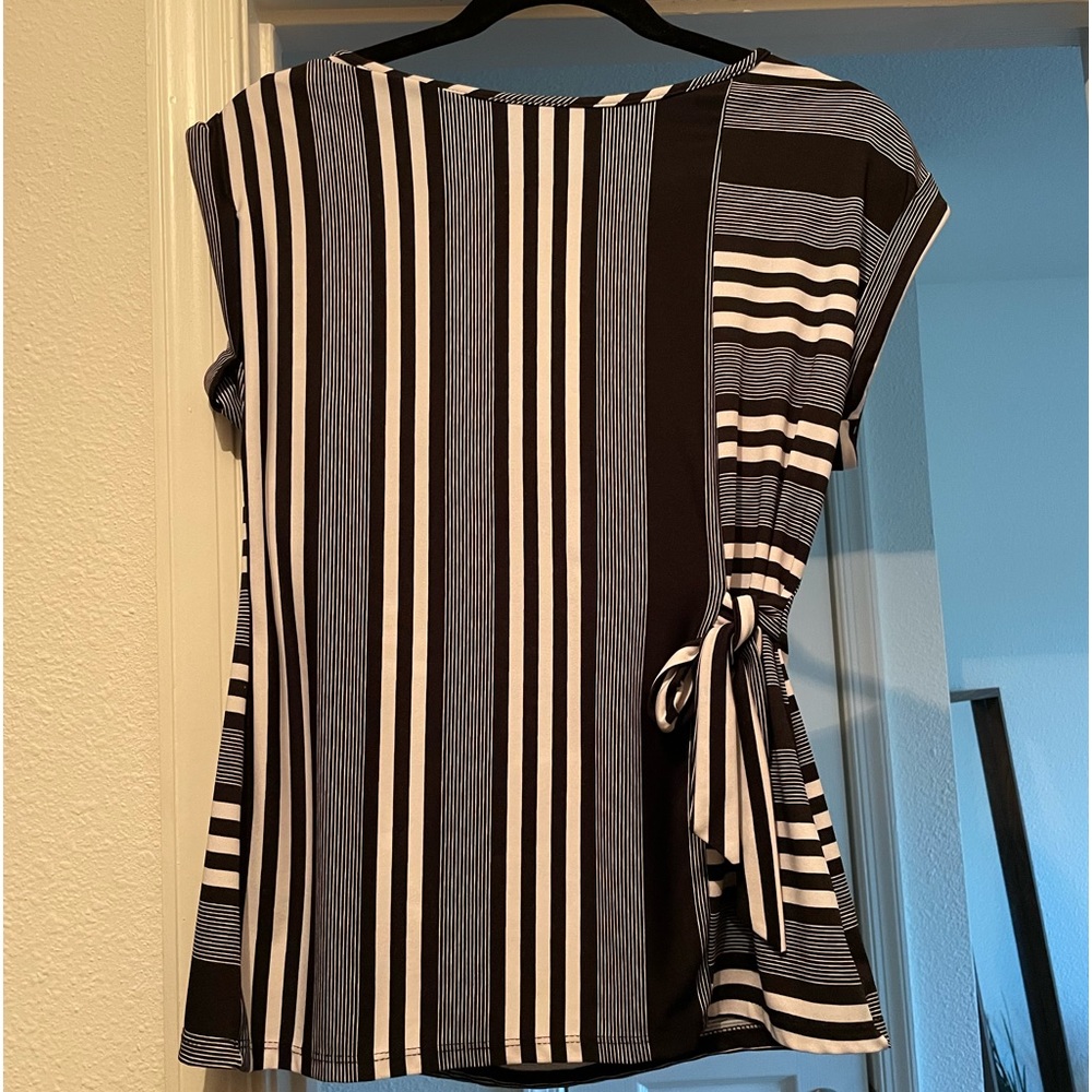 Classic black and white striped blouse